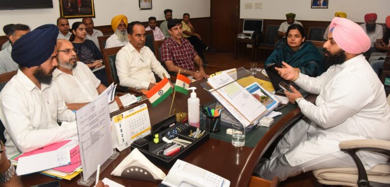 Punjab Cabinet Minister Harjot Singh Bains Meeting