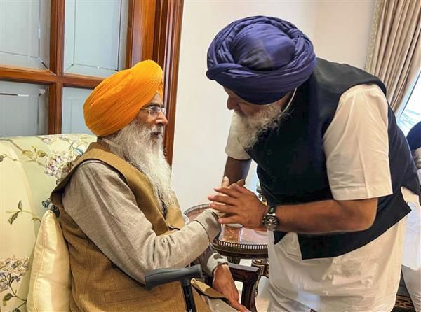 Shiromani Akali Dal leader Sukhdev Dhindsa and Sukhbir badal