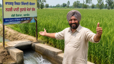 Canal Water Reaches Balachaur Kandi Region Major Relief for 38 Villages