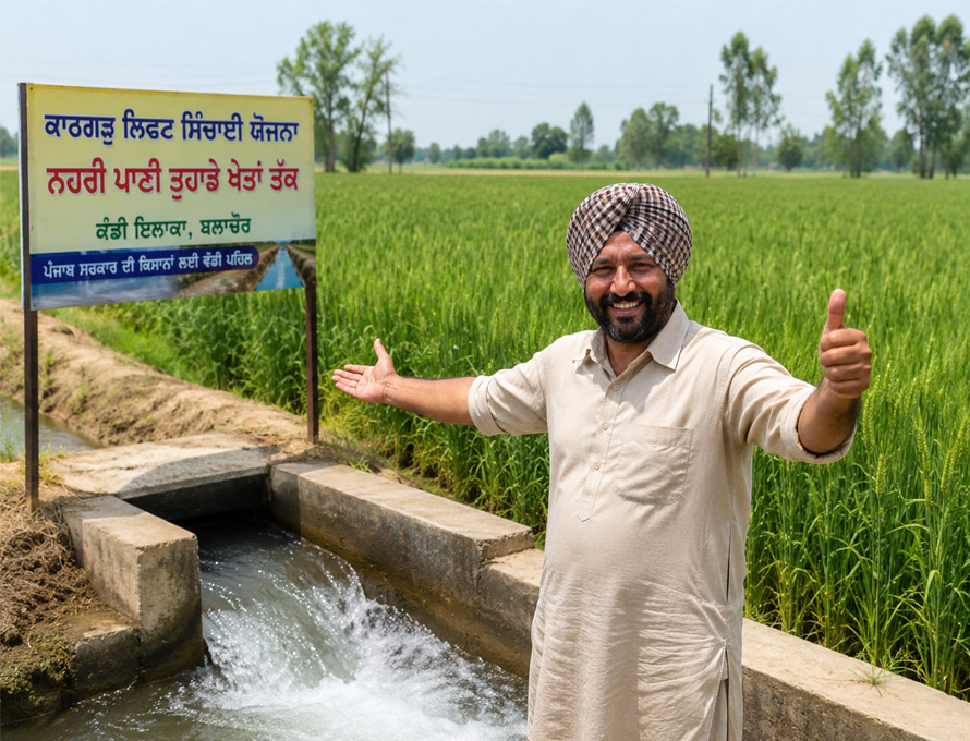 Canal Water Reaches Balachaur Kandi Region Major Relief for 38 Villages