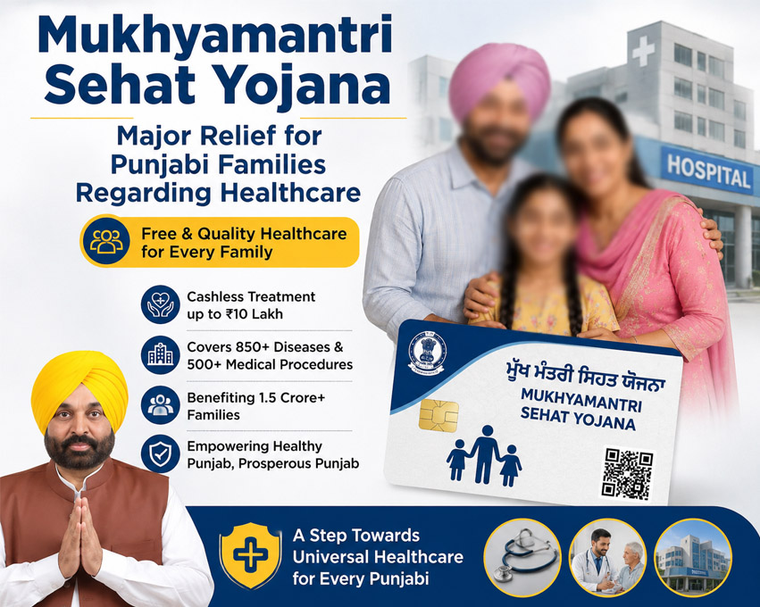 Mukhyamantri Sehat Yojana Major Relief for Punjabi Families Regarding Healthcare