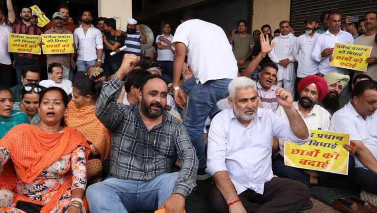 AAP Punjab welcomed Dharmendra Pradhan resignation