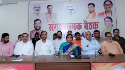 BJP foot march in Rohtak on Haryana Day