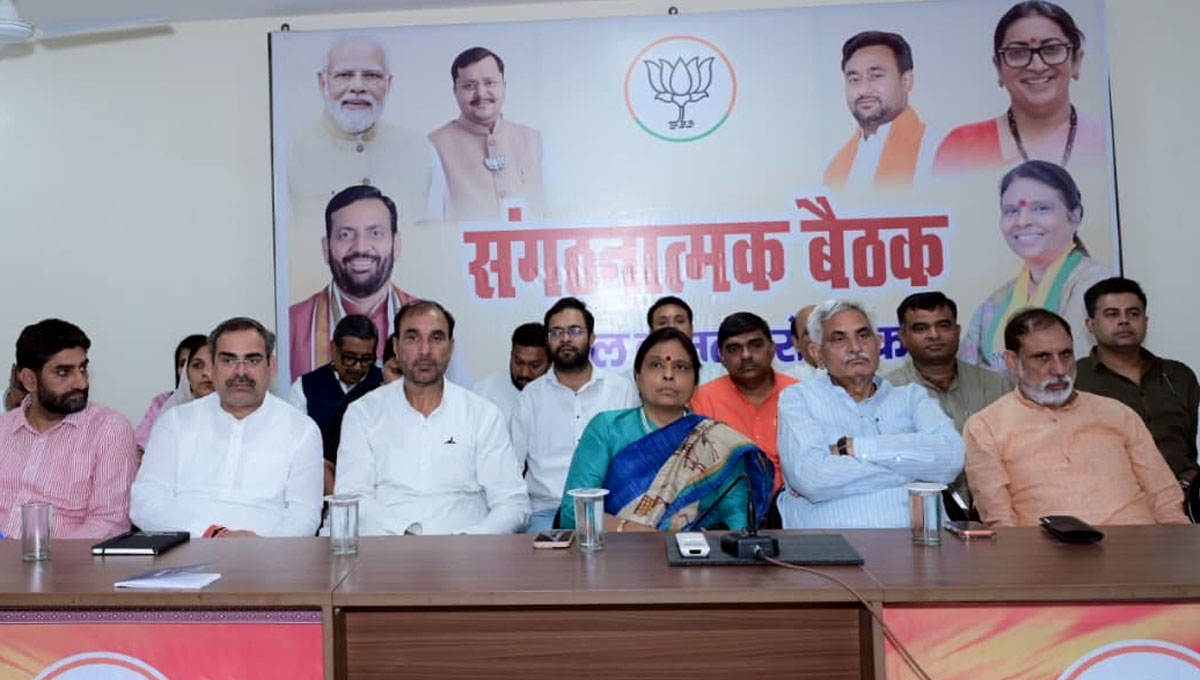BJP foot march in Rohtak on Haryana Day